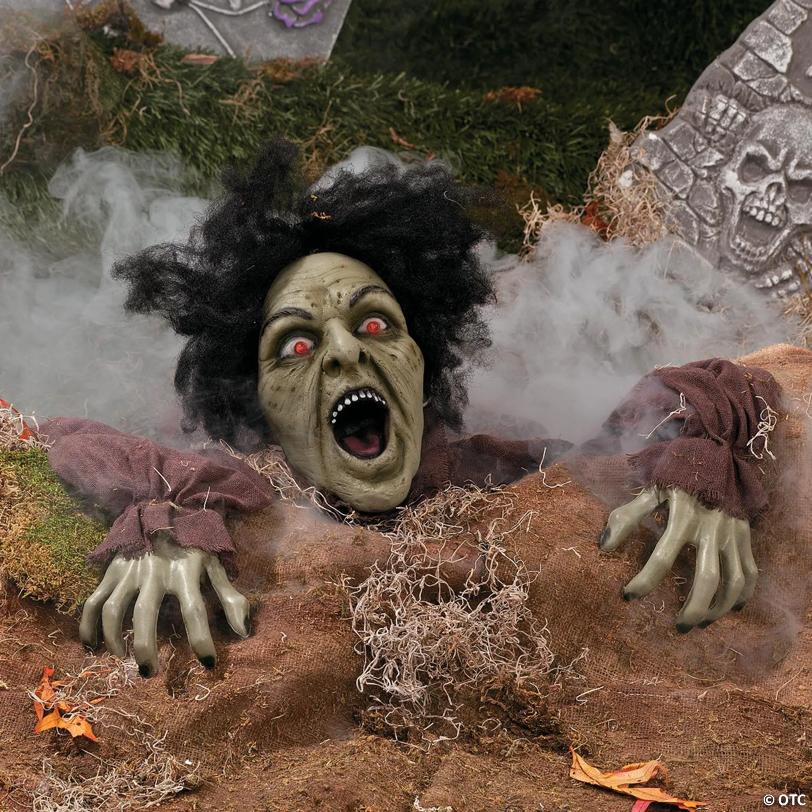 10" x 25" Clawing Zombie Groundbreaker with LED Eyes Halloween Decoration