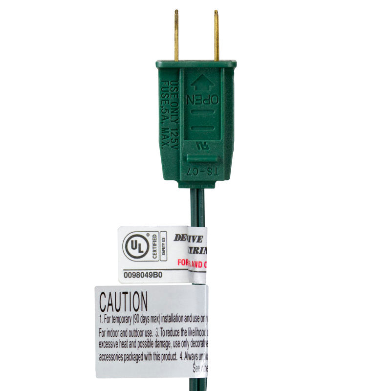 10ct Flickering LED Clip on Candle Christmas Lights 7' Green Wire