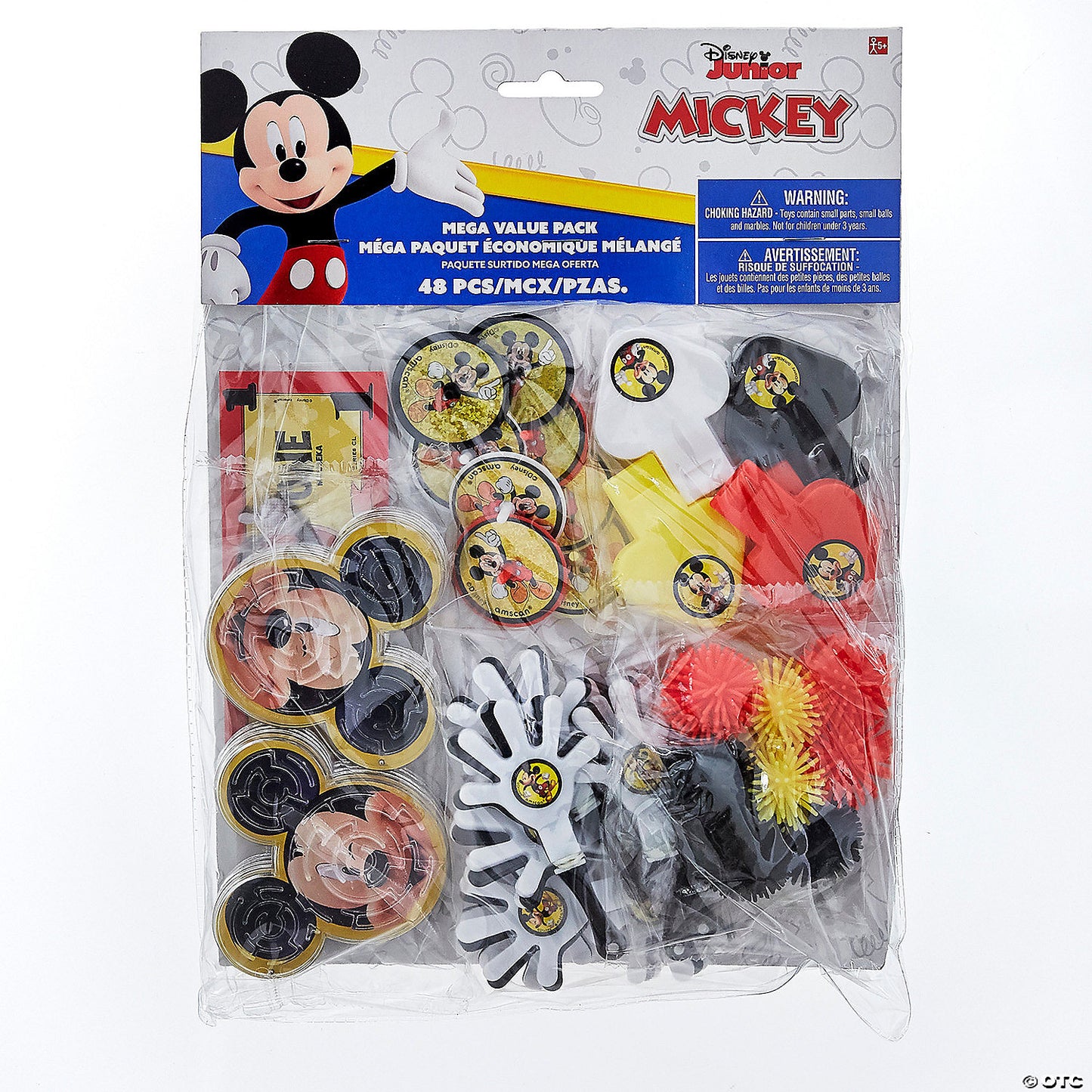 11 3/4" x 8 3/4" Disney’s Mickey Mouse Party Favor Pack Assortment - 48 Pc. | USA Decoration®