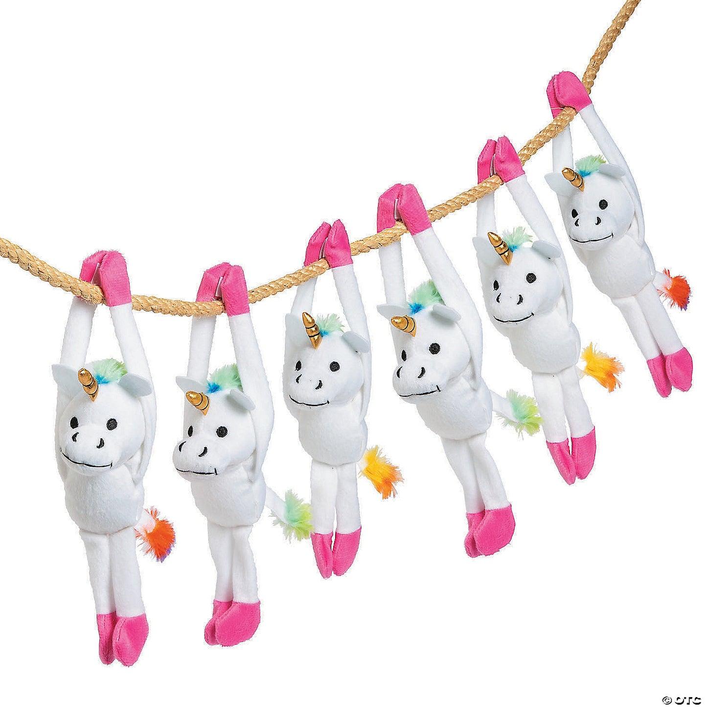 11" Bulk 72 Pc. Long Arm Hugging Rainbow Stuffed Unicorn toys