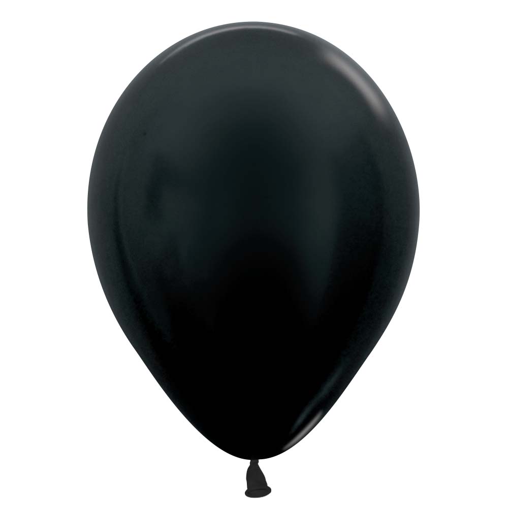 Latex Balloons Metallic Black 11 Inch
