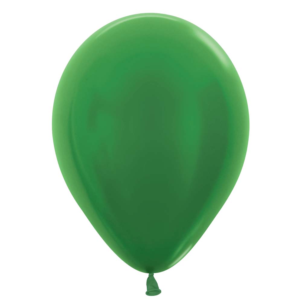 Latex Balloons 11 Inch Metallic Green