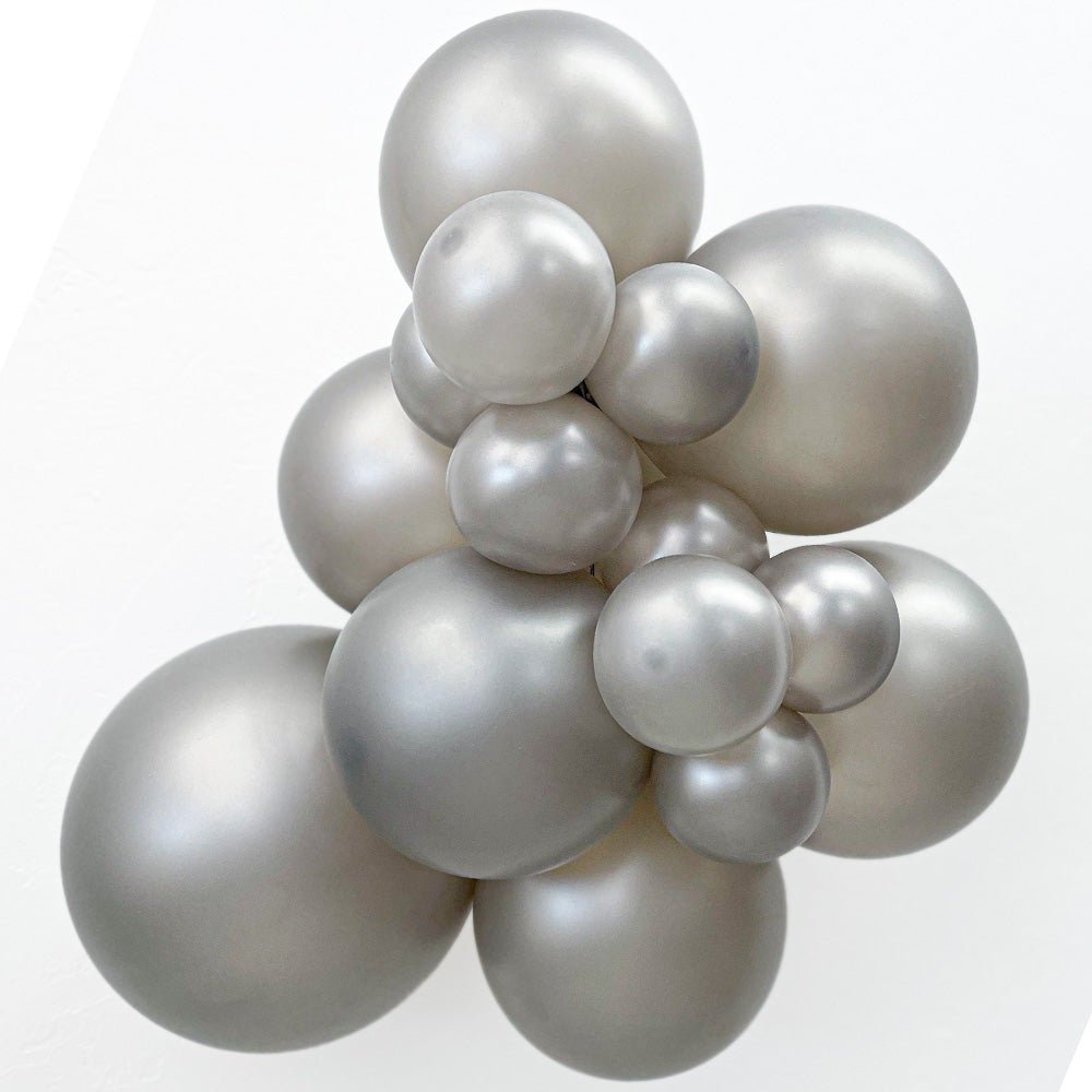 Latex Balloons Metallic Silver 11 Inch