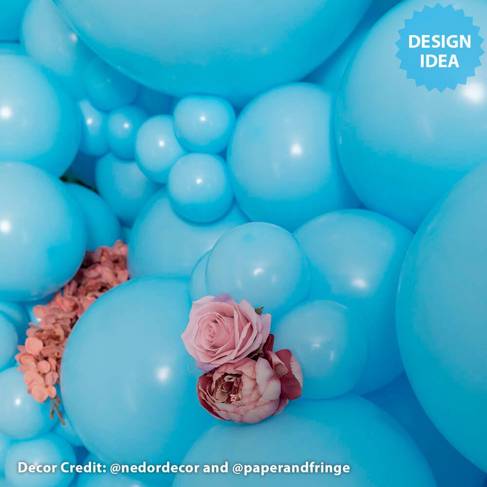 Latex Balloons 11 Inch TUFTEX Monet Pastel Blue