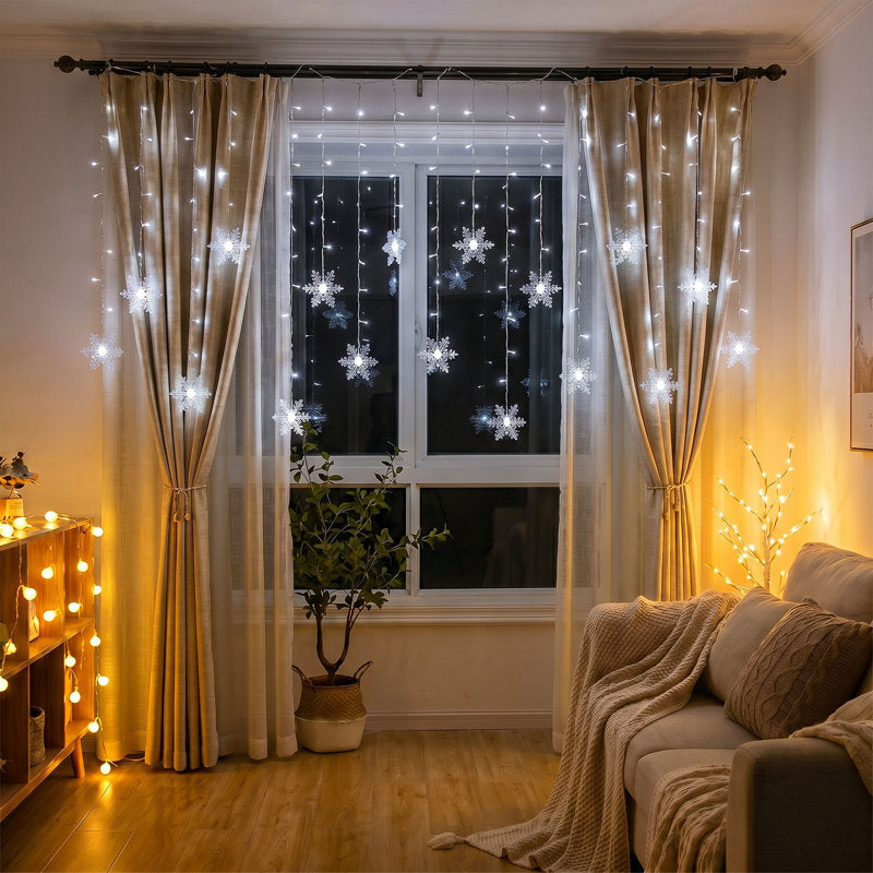 11.5' Snowflake LED String Lights