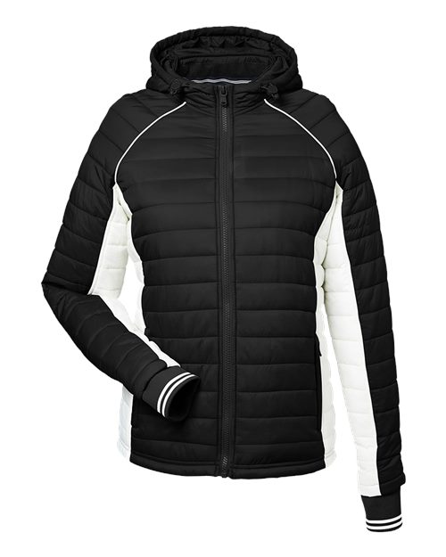 Women's Nautical Mile Hooded Puffer Jacket | USA Decoration