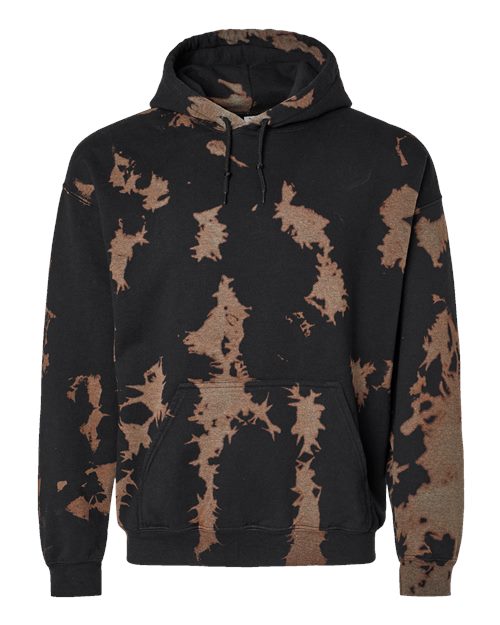 Essential Fleece Bleach Wash Hooded Sweatshirt | USA Decoration