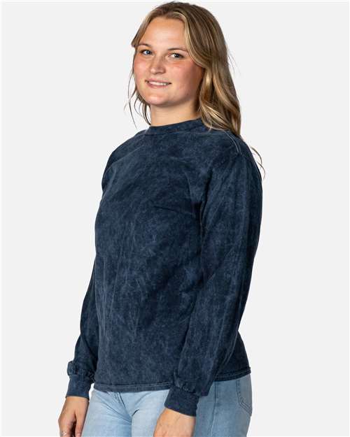 Mineral Wash Long Sleeve T-Shirt | USA Decoration