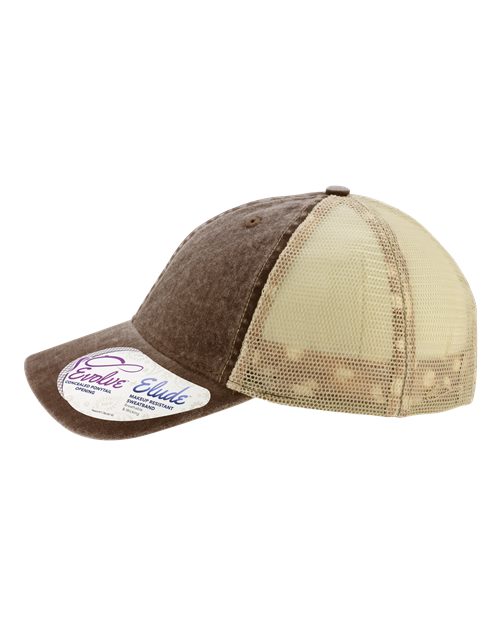Women's Washed Mesh-Back Cap | USA Decoration