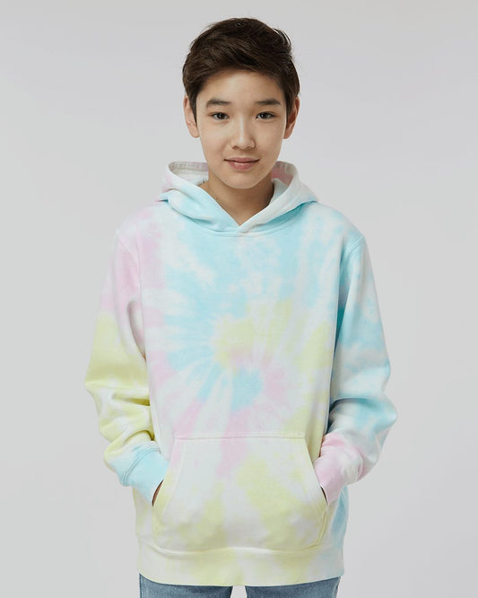 Youth Midweight Tie-Dyed Hooded Sweatshirt | USA Decoration