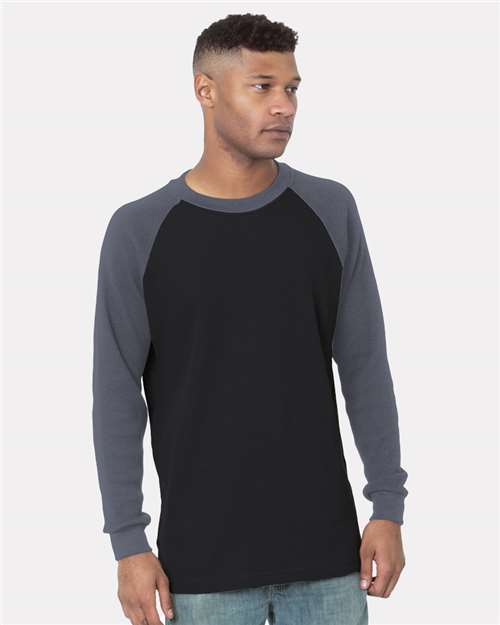 USA-Made Heavyweight Waffle Knit Thermal Raglan T-Shirt | USA Decoration