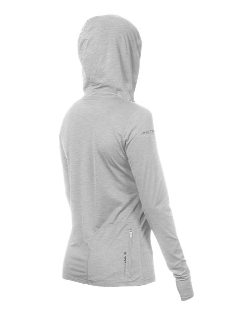 Women's Breeze Tech Hooded Long Sleeve T-Shirt | USA Decoration
