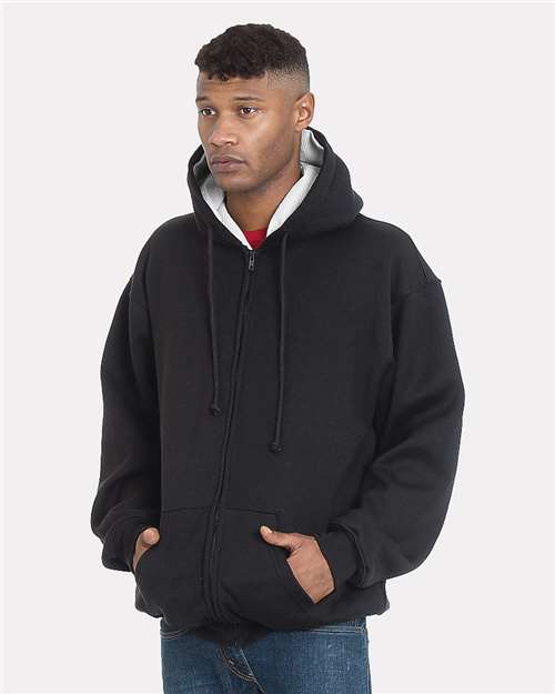 USA-Made Super Heavy Thermal Lined Full-Zip Hooded Sweatshirt | USA Decoration