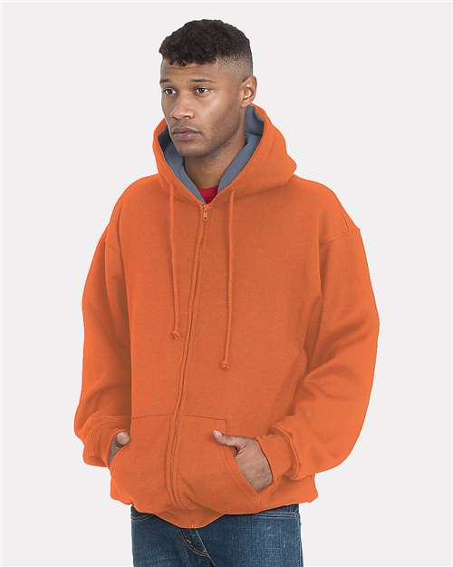 USA-Made Super Heavy Thermal Lined Full-Zip Hooded Sweatshirt | USA Decoration