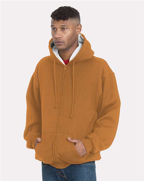 USA-Made Super Heavy Thermal Lined Full-Zip Hooded Sweatshirt | USA Decoration
