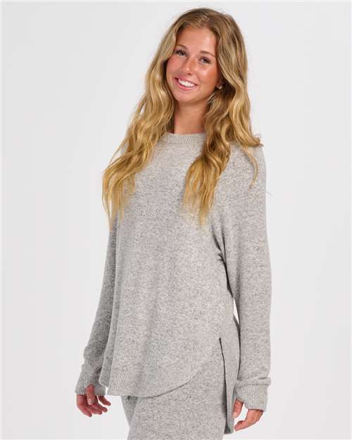 Women's Cuddle Oversize Crew Pullover | USA Decoration