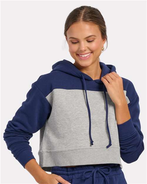 Women's Cropped Fleece Hooded Sweatshirt | USA Decoration