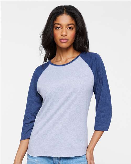 Women's Baseball Fine Jersey Three-Quarter Sleeve Tee | USA Decoration