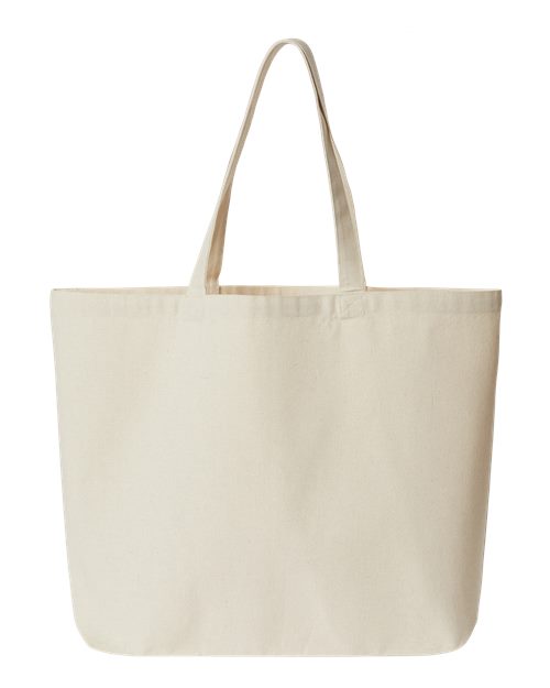 Jumbo Recycled Midweight Gusseted Canvas Tote | Eco-Friendly 75/25 Cotton/Poly | USA Decoration