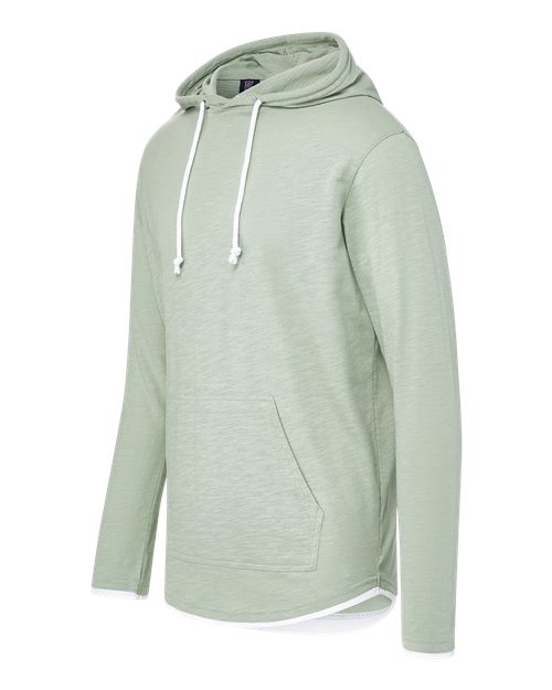 Miles Slub Hooded Long Sleeve T-Shirt | USA Decoration