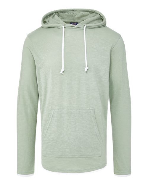 Miles Slub Hooded Long Sleeve T-Shirt | USA Decoration