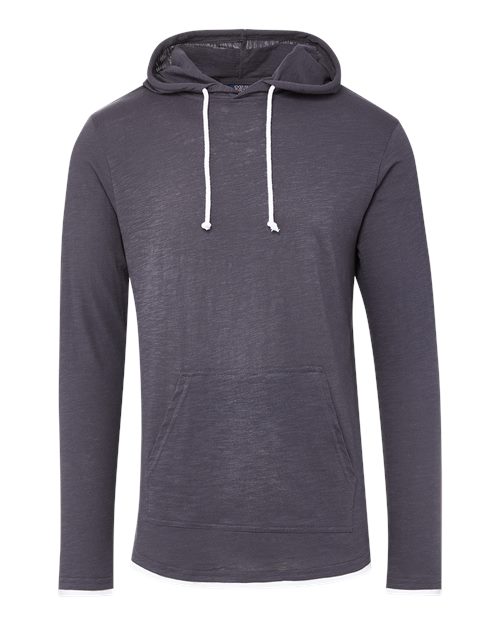 Miles Slub Hooded Long Sleeve T-Shirt | USA Decoration