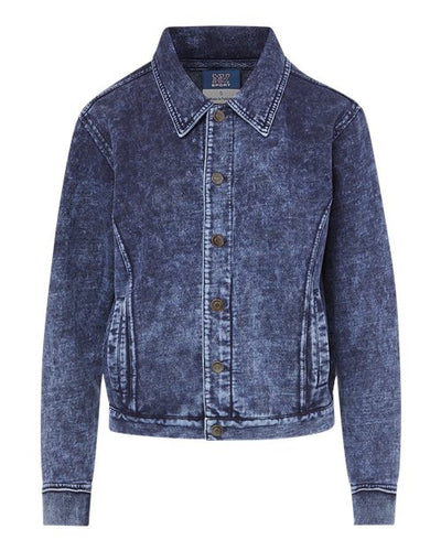 Women's Mila Acid Wash Denim Terry Jacket | USA Decoration