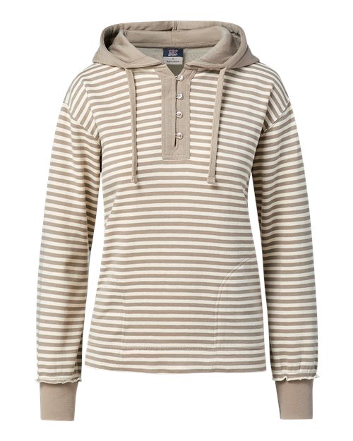 Women's Alina Henley Hooded Sweatshirt | USA Decoration