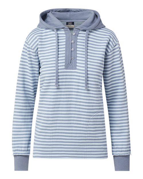 Women's Alina Henley Hooded Sweatshirt | USA Decoration