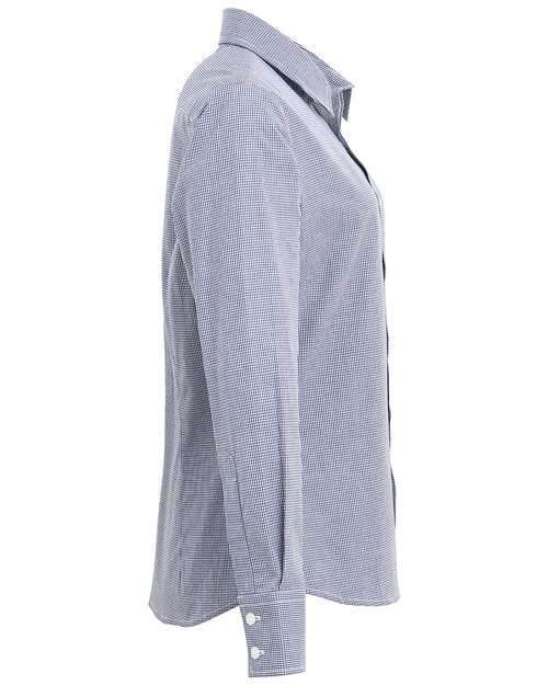 Women's Microcheck Gingham Cotton Shirt | USA Decoration