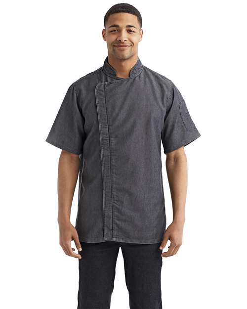 Zip-Close Short Sleeve Chef's Coat | USA Decoration