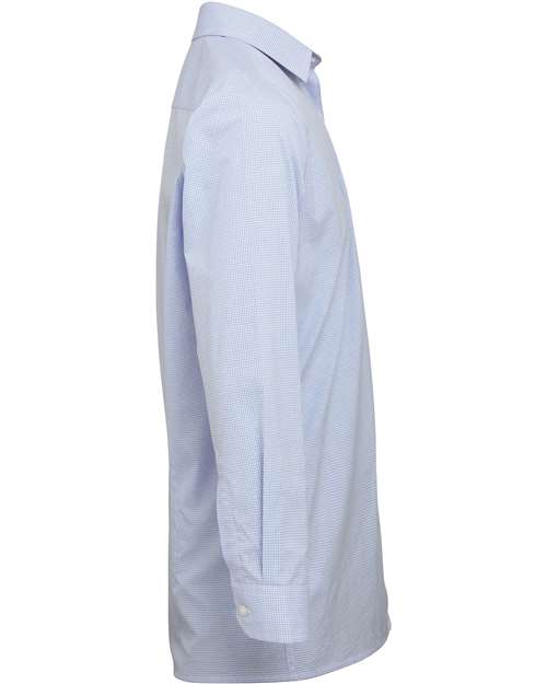 Microcheck Gingham Long-Sleeve Cotton Shirt | USA Decoration