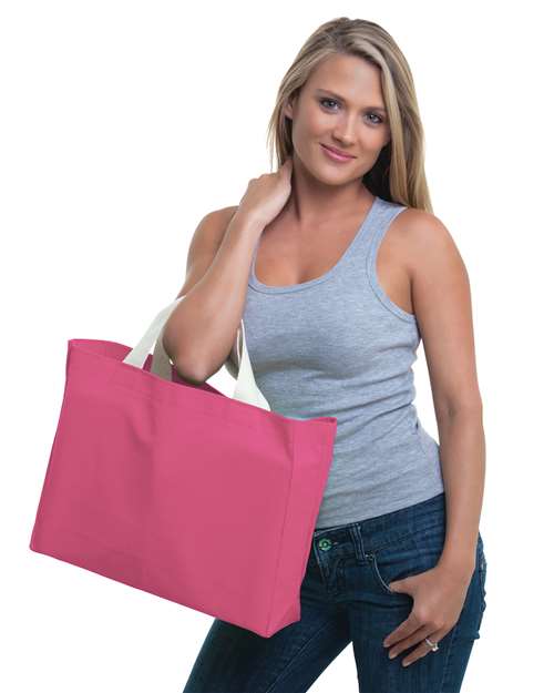 USA Made Cotton Canvas Medium Gusset Tote Bag | USA Decoration