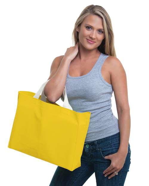 USA Made Cotton Canvas Medium Gusset Tote Bag | USA Decoration