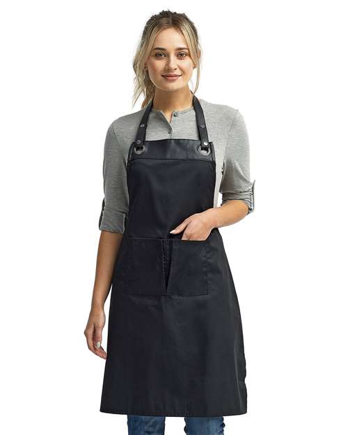 Espresso Bib Apron with Pocket | USA Decoration
