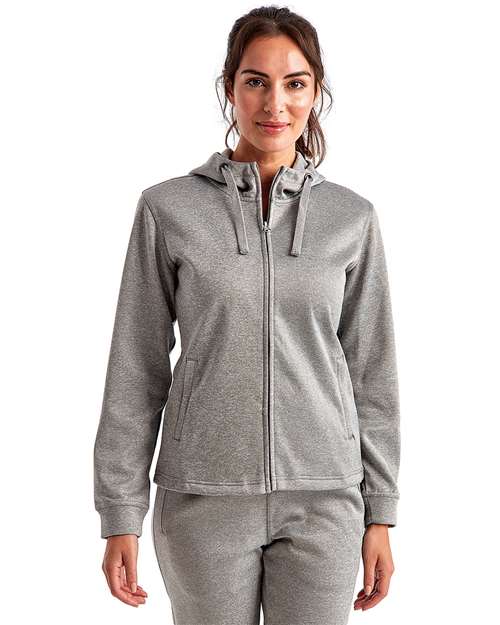 Womens Spun Dyed Full-Zip Hooded Sweatshirt | USA Decoration