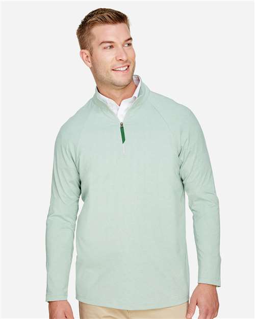 CrownLux Performance® Clubhouse Micro-Stripe Quarter-Zip Pullover | USA Decoration