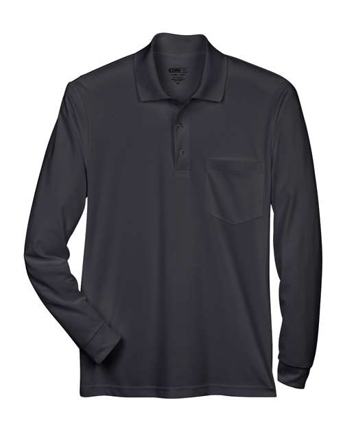 Pinnacle Performance Long Sleeve Piqué Polo with Pocket | USA Decoration