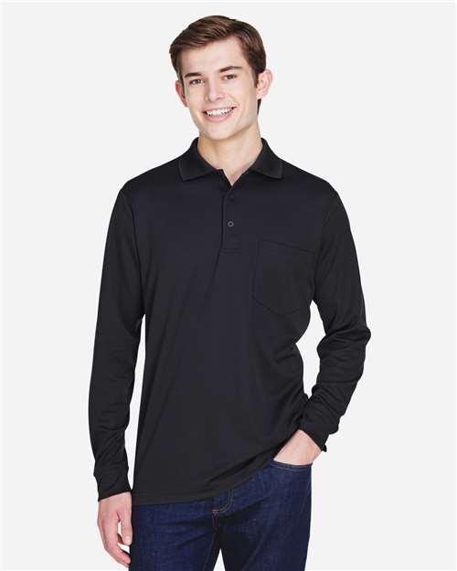 Pinnacle Performance Long Sleeve Piqué Polo with Pocket | USA Decoration