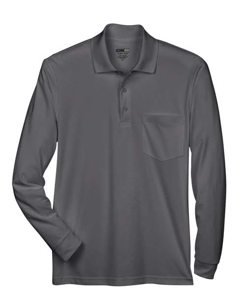 Pinnacle Performance Long Sleeve Piqué Polo with Pocket | USA Decoration
