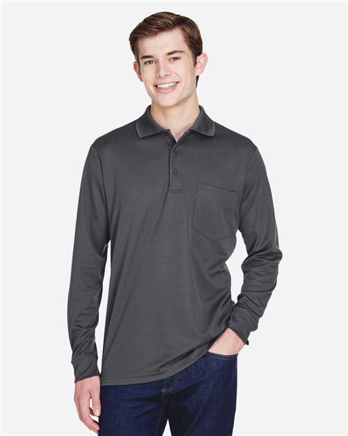 Pinnacle Performance Long Sleeve Piqué Polo with Pocket | USA Decoration