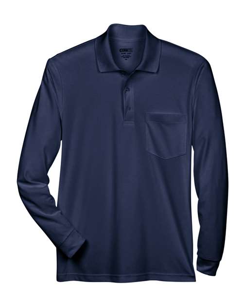 Pinnacle Performance Long Sleeve Piqué Polo with Pocket | USA Decoration
