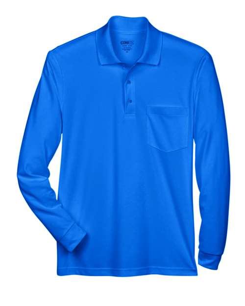 Pinnacle Performance Long Sleeve Piqué Polo with Pocket | USA Decoration