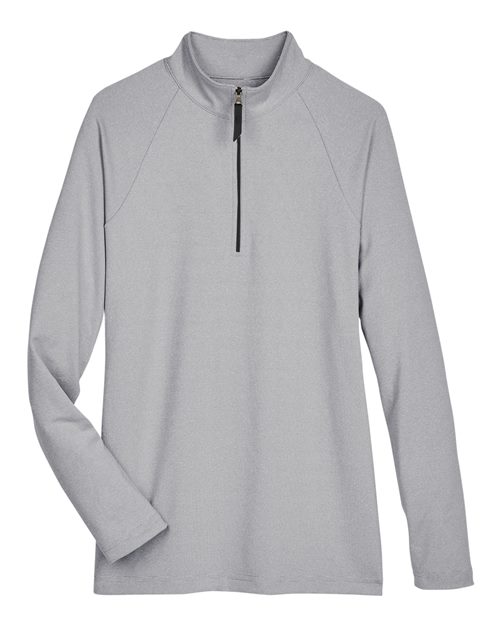 Women's CrownLux Performance® Clubhouse Micro-Stripe Quarter-Zip Pullover | USA Decoration