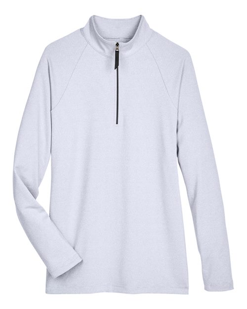 Women's CrownLux Performance® Clubhouse Micro-Stripe Quarter-Zip Pullover | USA Decoration