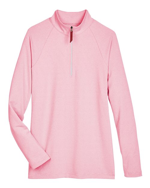 Women's CrownLux Performance® Clubhouse Micro-Stripe Quarter-Zip Pullover | USA Decoration