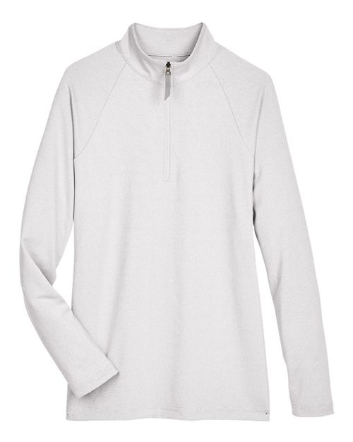 Women's CrownLux Performance® Clubhouse Micro-Stripe Quarter-Zip Pullover | USA Decoration
