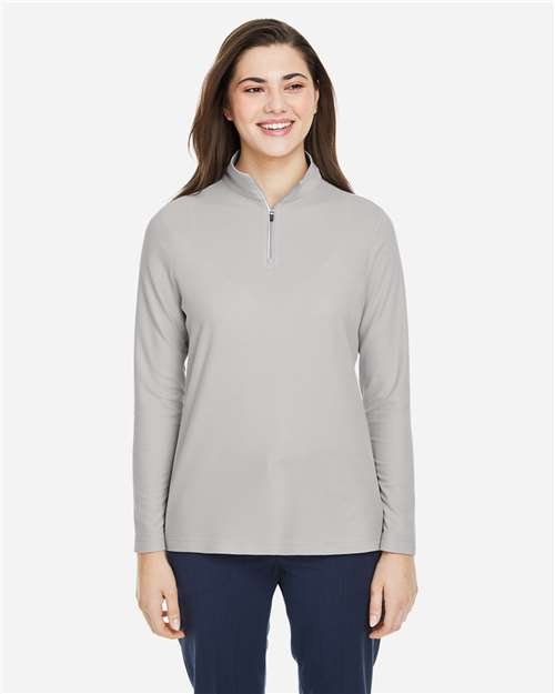 Women's Fusion ChromaSoft™ Pique Quarter-Zip Pullover | USA Decoration