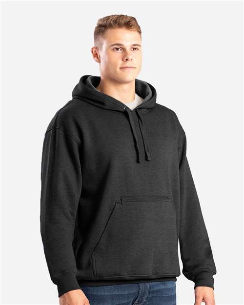 Heritage Zippered Pocket Hooded Pullover Sweatshirt | USA Decoration