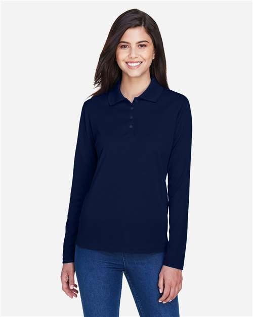 Women's Pinnacle Performance Long Sleeve Piqué Polo | USA Decoration